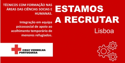 Estamos a recrutar T&eacute;cnicos com forma&ccedil;&atilde;o em &aacute;reas das Ci&ecirc;ncias Socias e Humanas